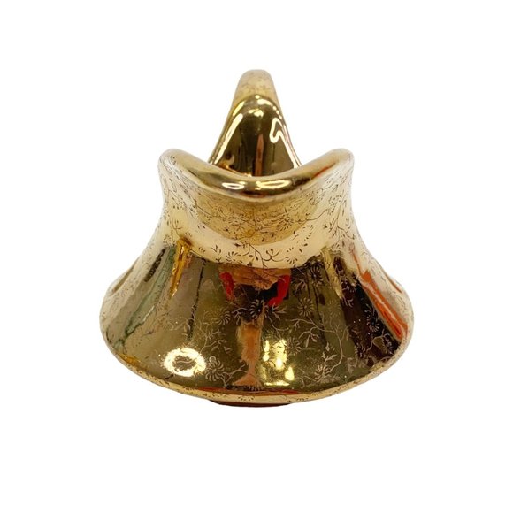 Vintage Pearl China Sugar Creamer 22 Kt Gold Floral Hollywood Regency MCM 40s - Picture 5 of 16